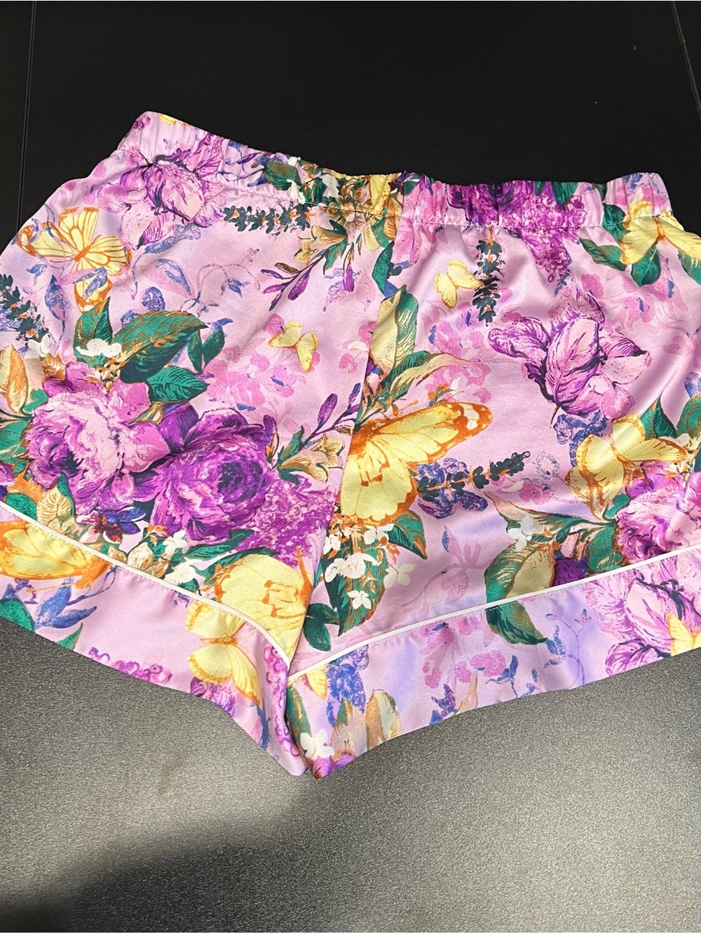 Victorias Secret Floral Satin Pajama Shorts